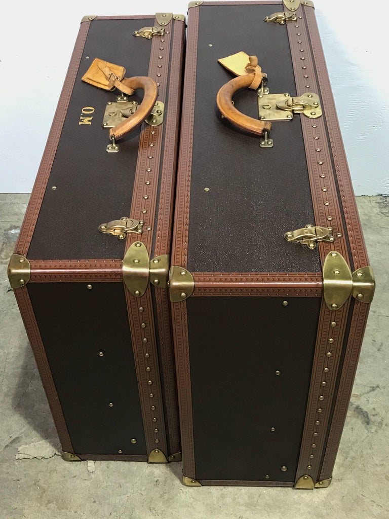 Hers and His Custom Louis Vuitton Alzer Suitcases at 1stDibs