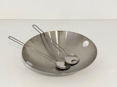 Herstal Denmark Stainless Steel Bowl with Salad Servers