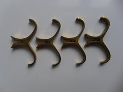 Herta Baller Brass Coat Hook 1960 Set of 4