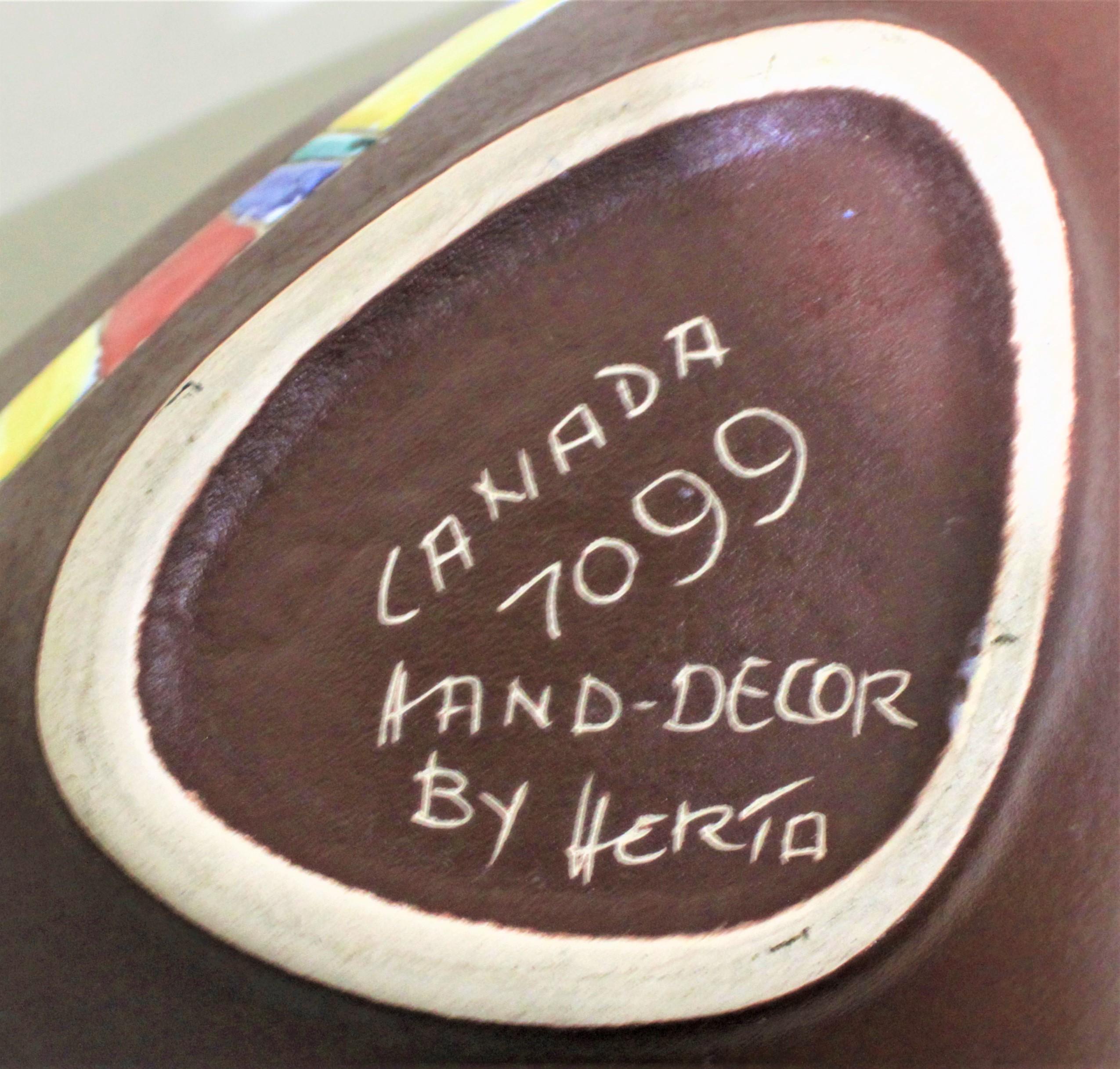 Herta Gerz Mid-Century Modern Ceramic Studio Art Pottery Bowl For Sale 3