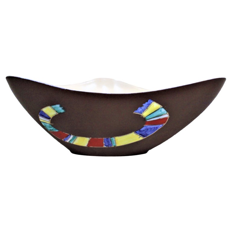 Herta Gerz Mid Century Modern Ceramic Studio Art Pottery Bowl For Sale