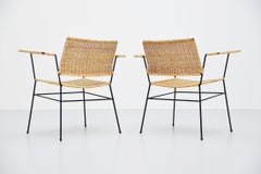 Herta Maria Witzemann Cane Armchairs Pair Germany 1954
