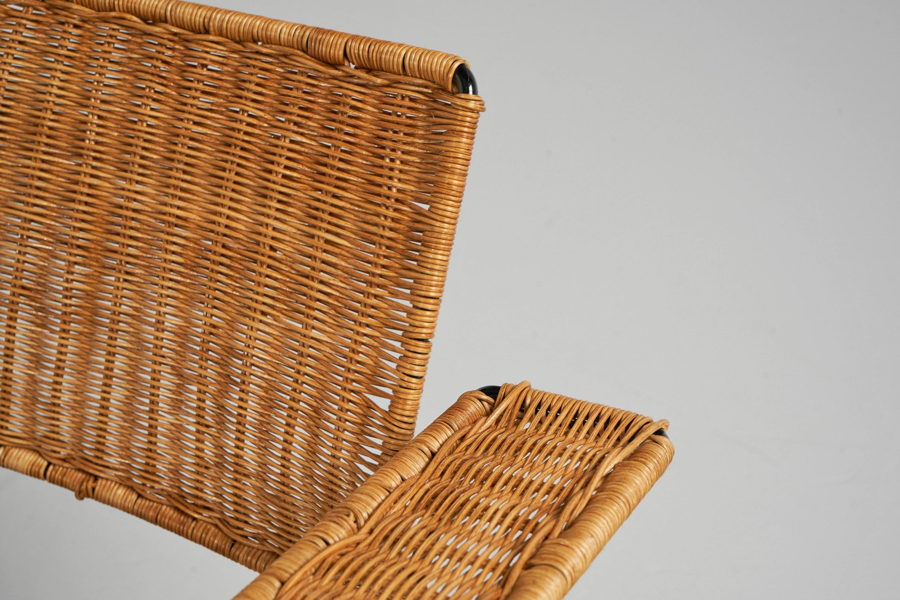 Mid-20th Century Herta Maria Witzemann Cane Armchairs Pair Germany, 1954 For Sale