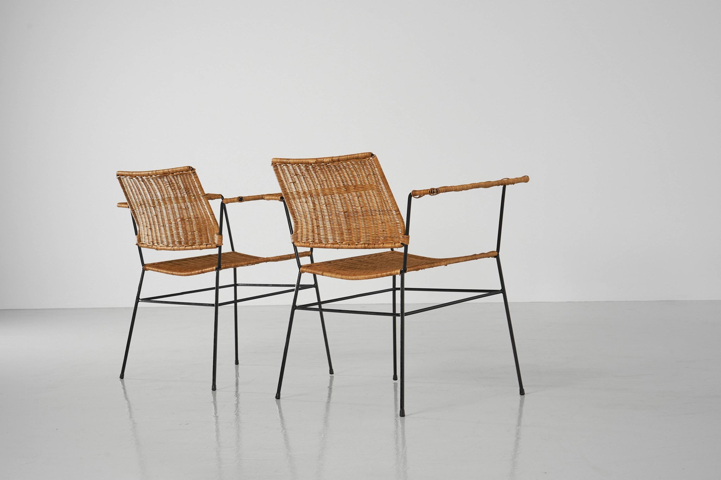 Herta Maria Witzemann Cane Armchairs Pair Germany, 1954 For Sale 2