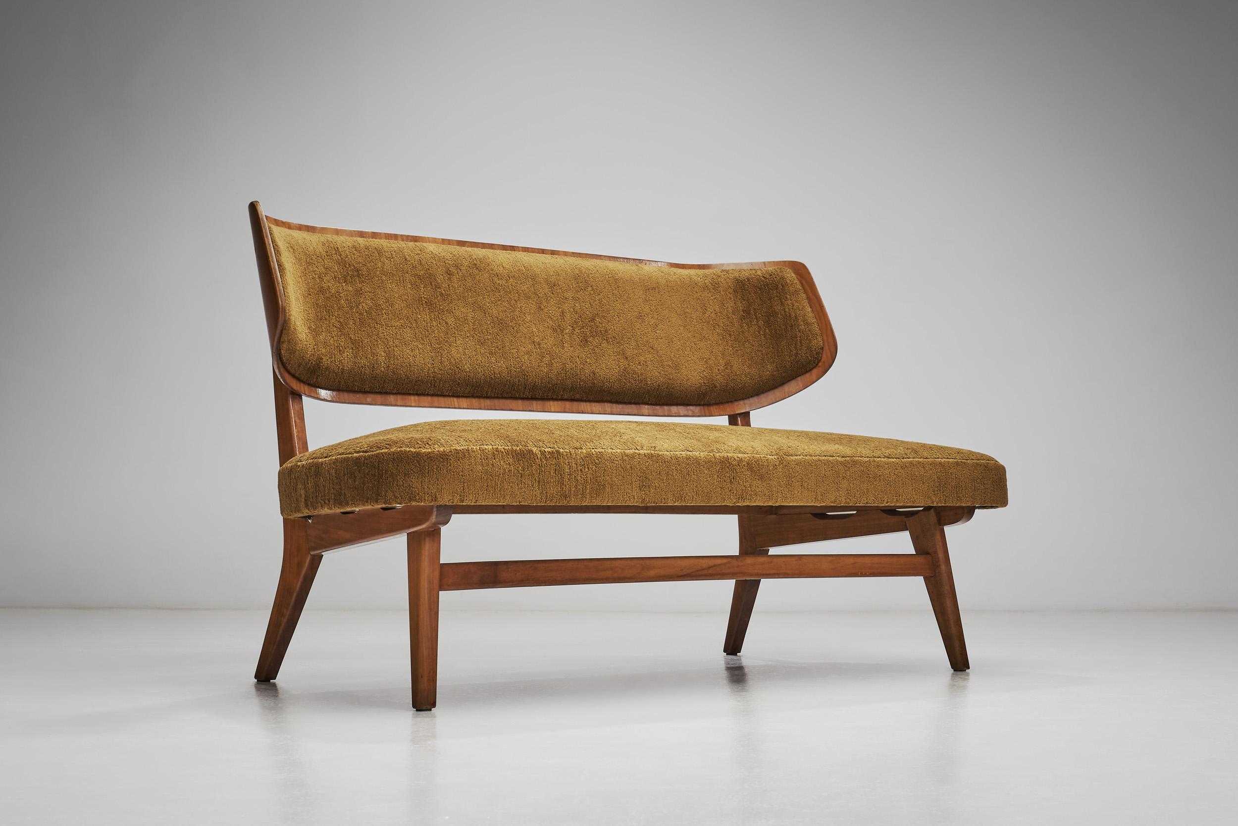 Herta-Maria Witzemann Settee for Schörle & Gölz, Stuttgart, Germany, 1950s 7