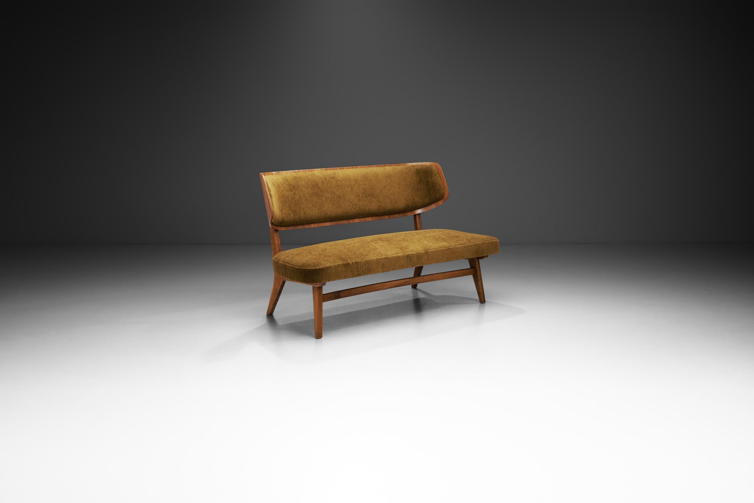 Mid-Century Modern Herta-Maria Witzemann Settee for Schörle & Gölz, Stuttgart, Germany, 1950s