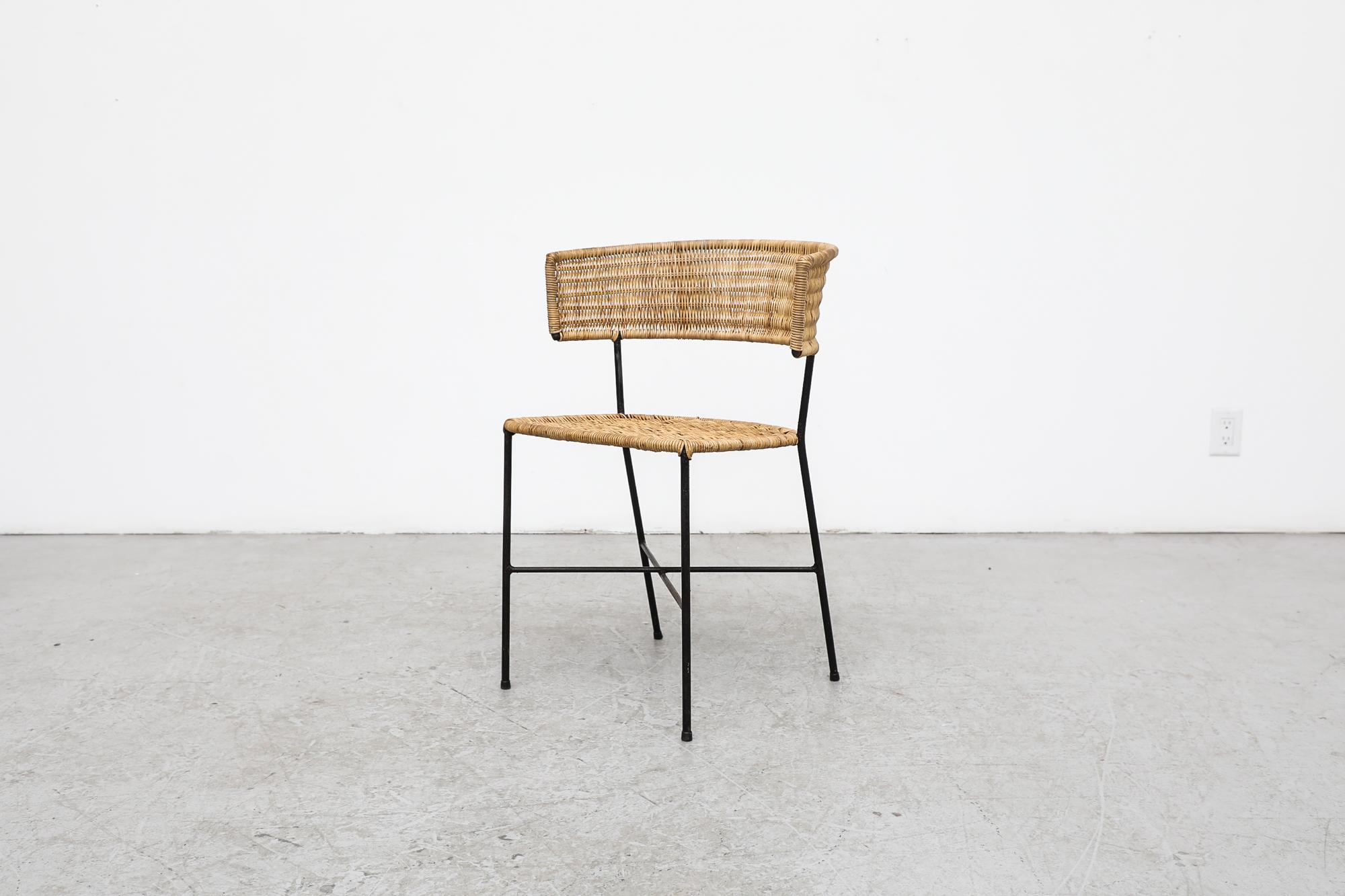 Mid-Century Modern Herta-Maria Witzemann Style Rattan Side Chair