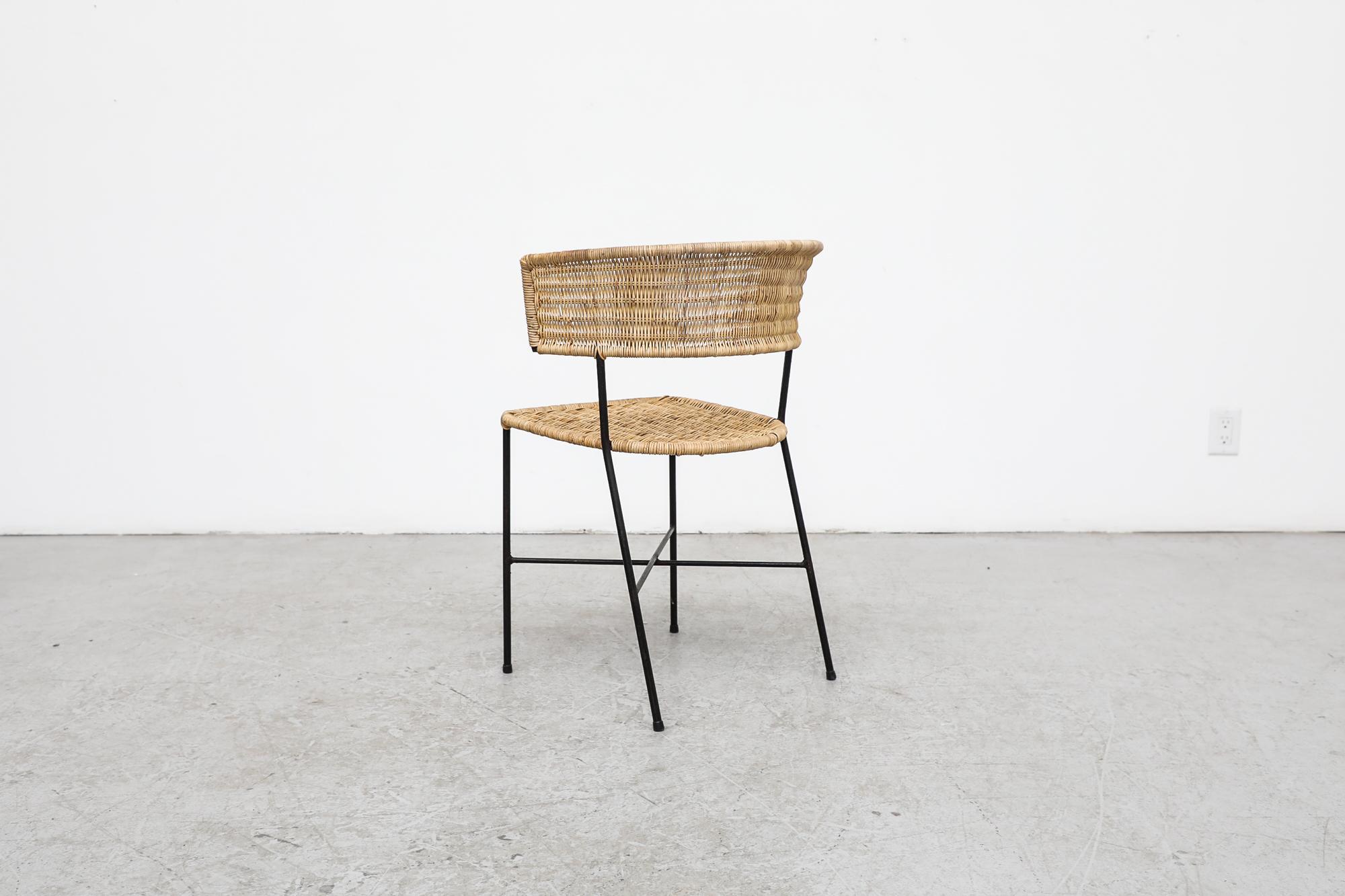 Hand-Woven Herta-Maria Witzemann Style Rattan Side Chair