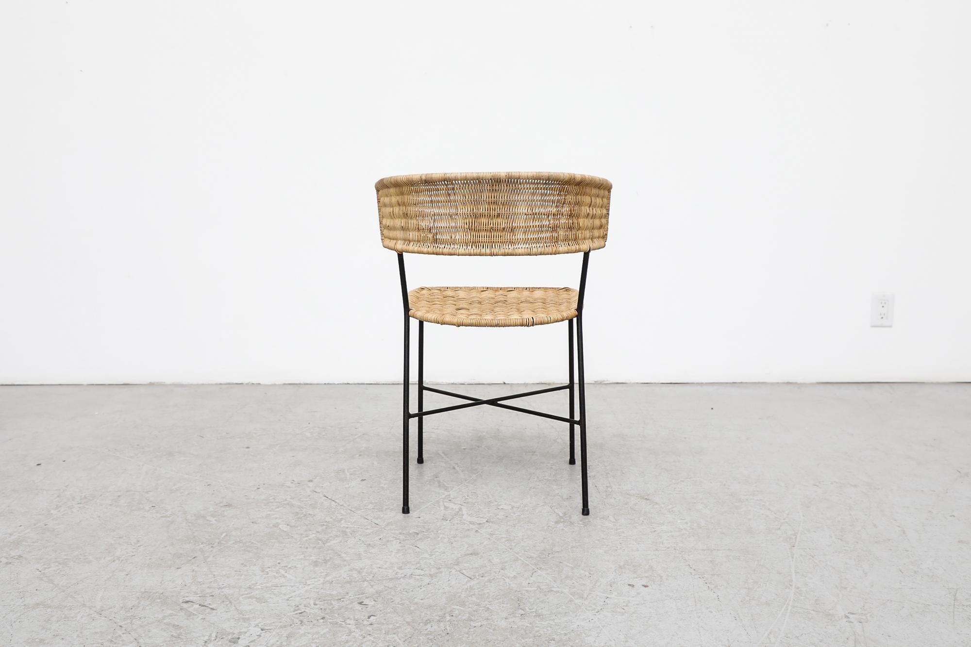 Herta-Maria Witzemann Style Rattan Side Chair In Good Condition In Los Angeles, CA