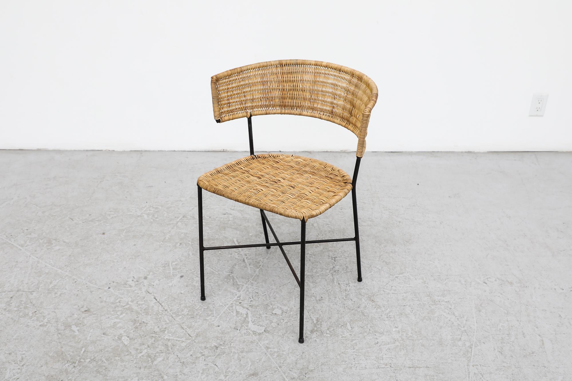 20th Century Herta-Maria Witzemann Style Rattan Side Chair
