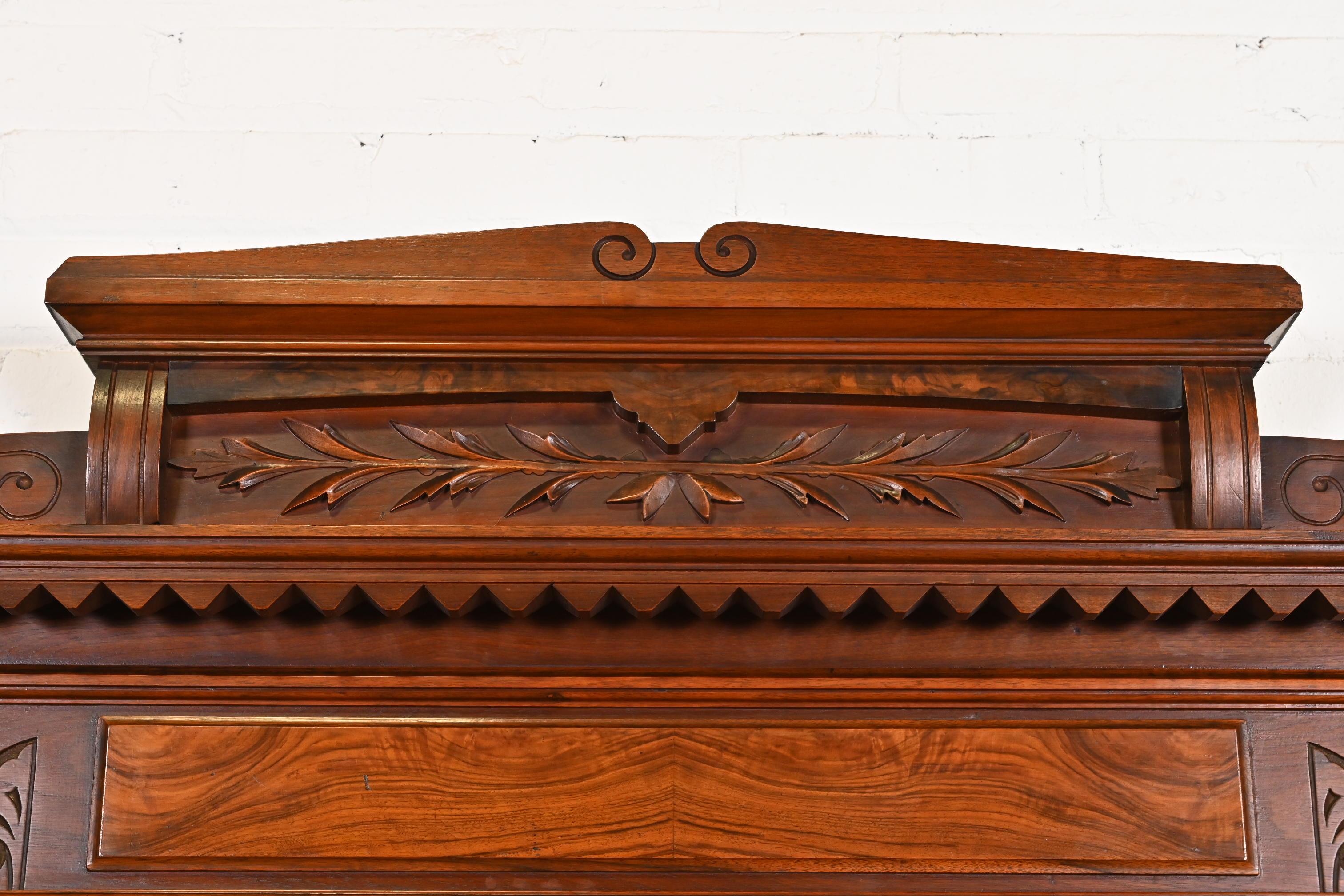 Herter Brother Style Antique Monumental Eastlake Victorian Full Size Bed 4