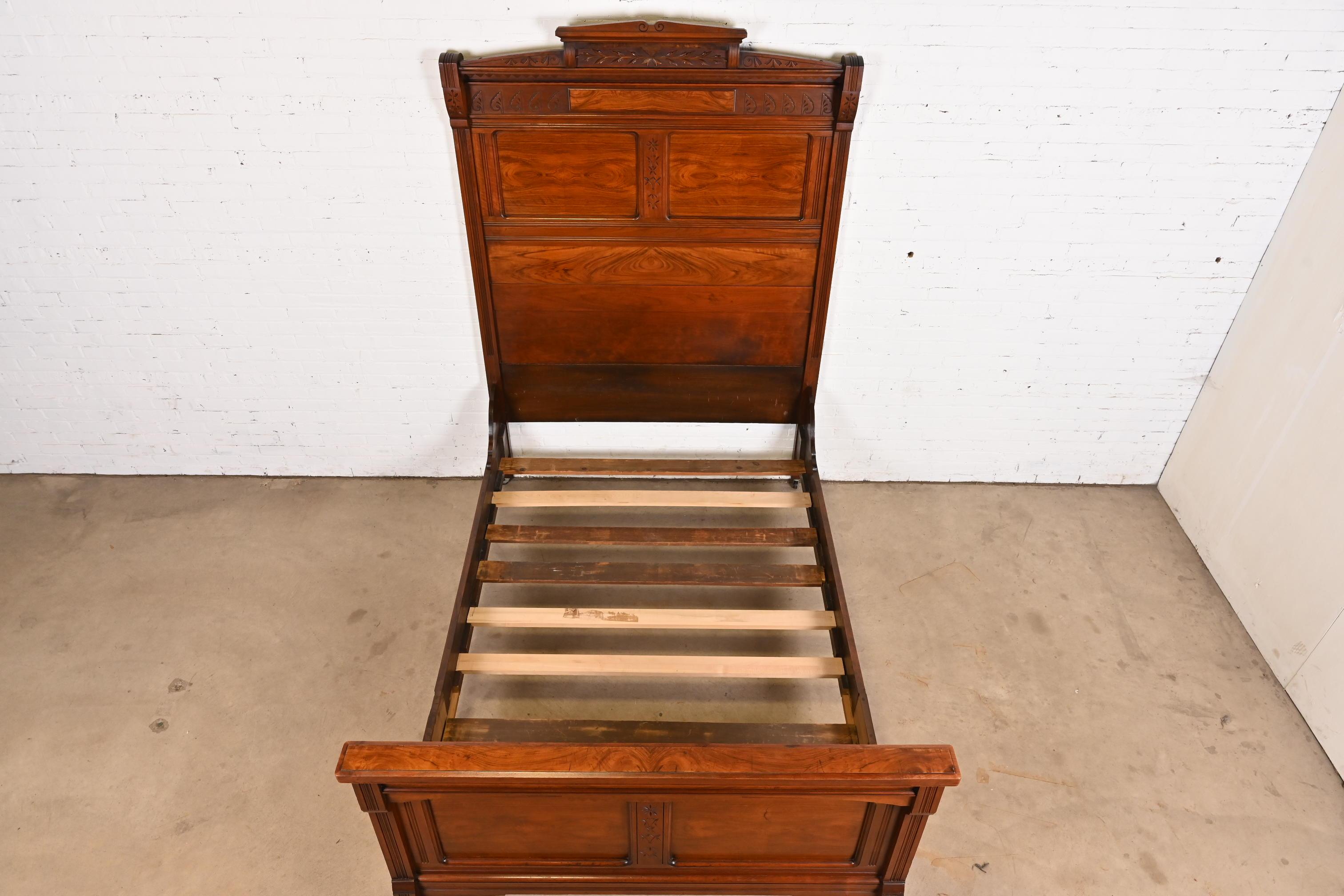 Herter Brother Style Antique Monumental Eastlake Victorian Full Size Bed 2