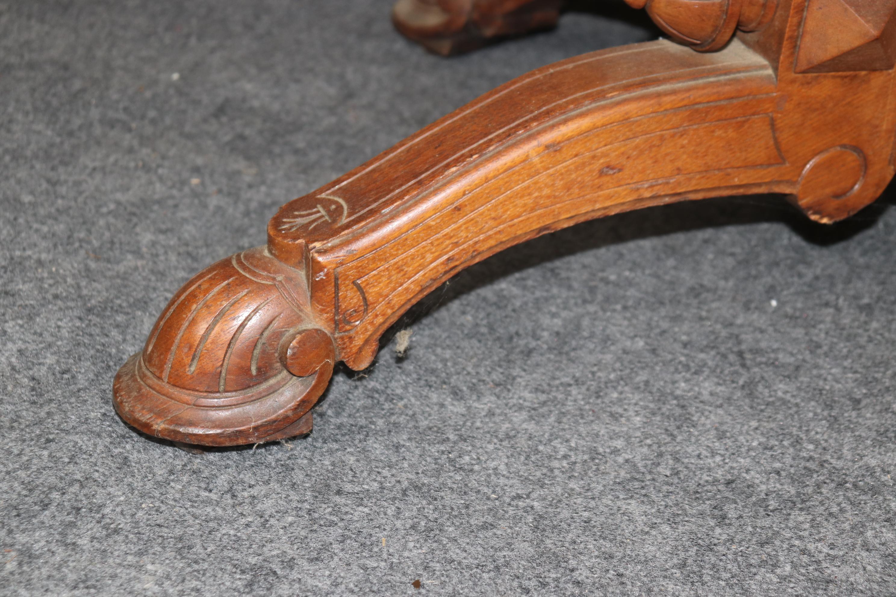 Herter Brothers Attr. Marble Top Renaissance Revival Victorian Center Table 2