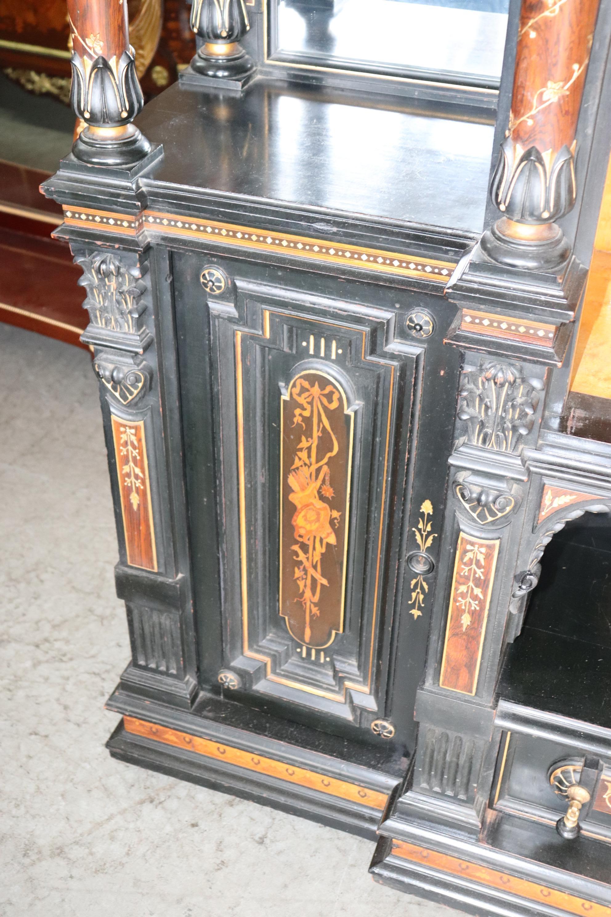 Herter Brothers Attributed Aesthetic Movement Ebonized Rosewood Cabinet 8