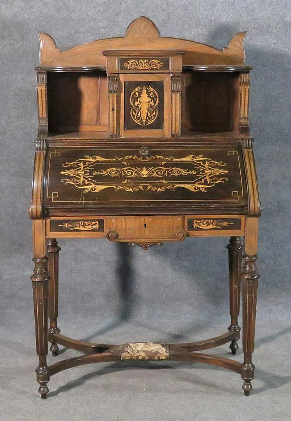 This is a beautiful and rare Herter Brothers secretary desk. The desk measures 56 3/4