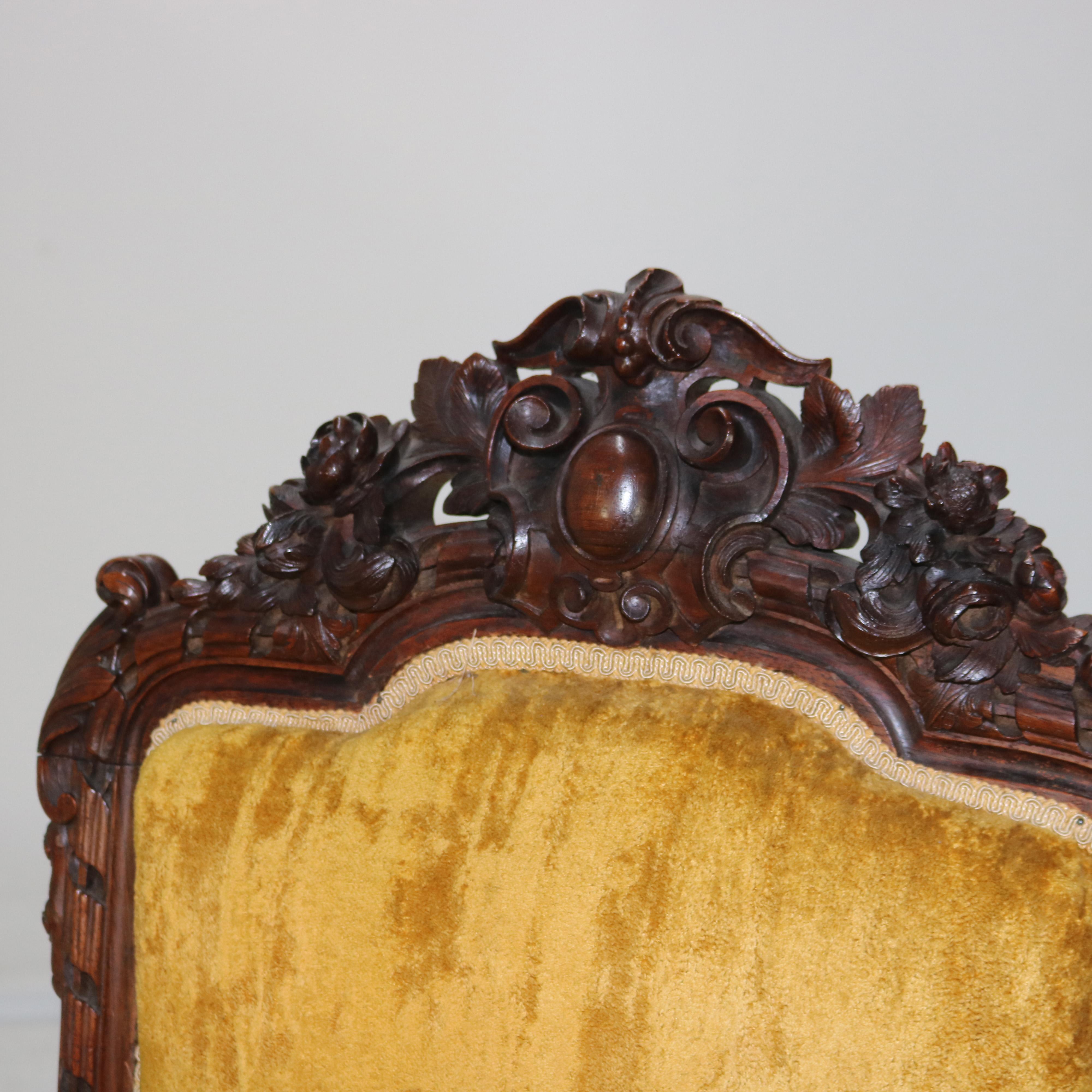 ***Reduced Delivery Rates - See Below or Click “Ask The Seller” to Request a Quote***

Antique Herter Brothers School Victorian Rococo Figural Carved Rosewood Armchair with Lion Heads and Floral Elements, c1890

Measures - 46.5