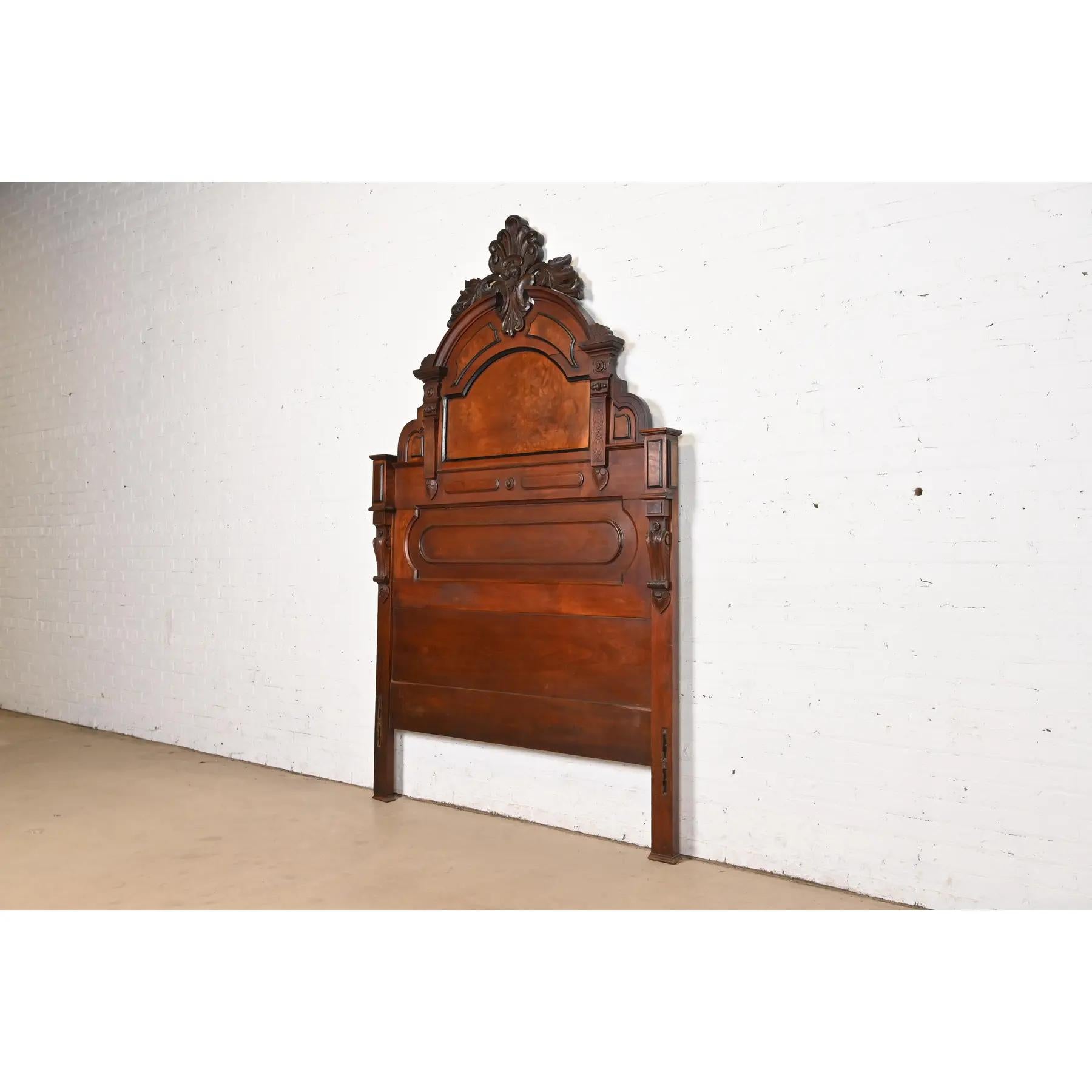 Herter Brothers Style Antique Eastlake Victorian Full Size Headboard, Circa 1880 In Good Condition For Sale In South Bend, IN