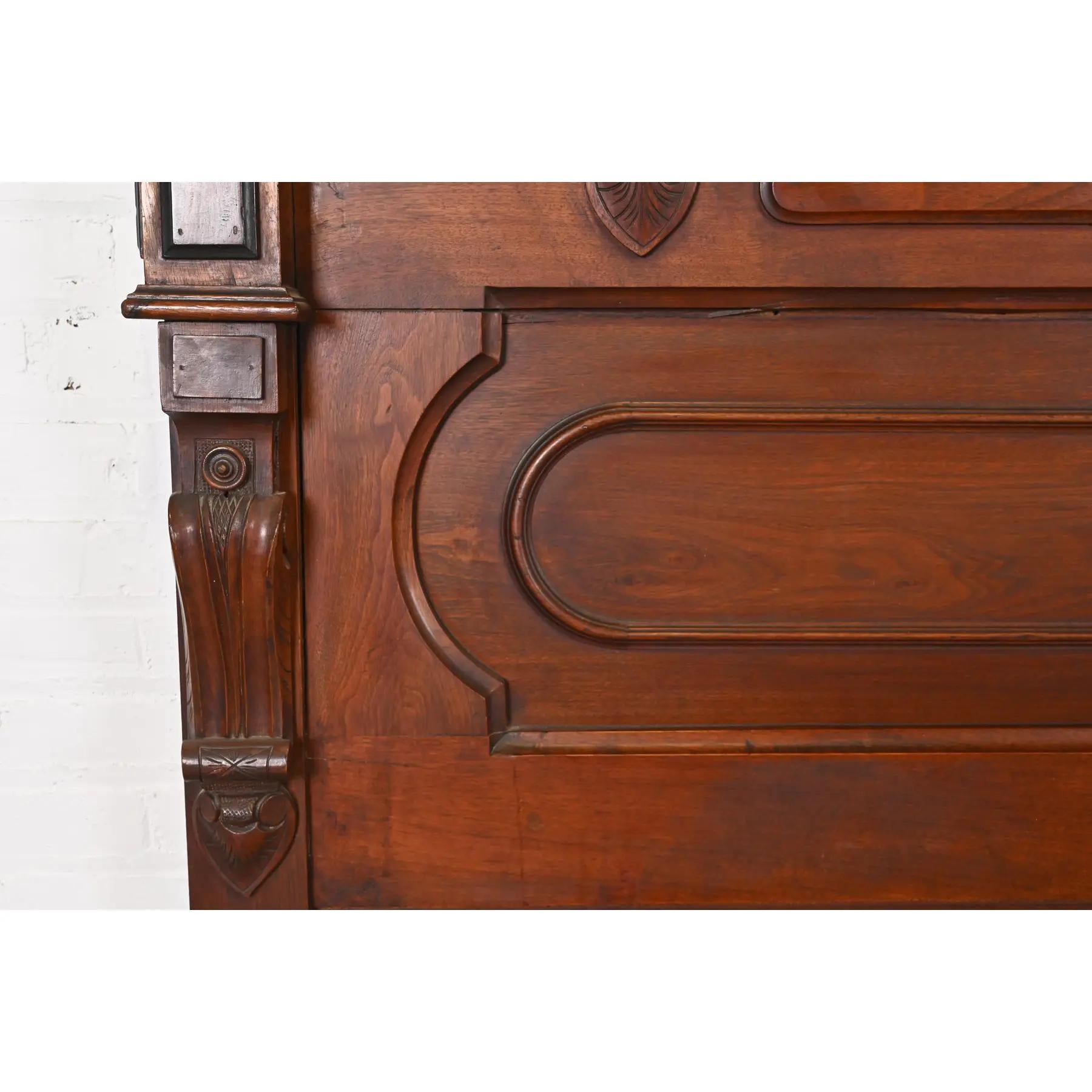 Herter Brothers Style Antique Eastlake Victorian Full Size Headboard, Circa 1880 For Sale 3