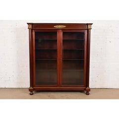 Herter Brothers Style Antique French Empire Mahogany Bookcase , Circa 1890s