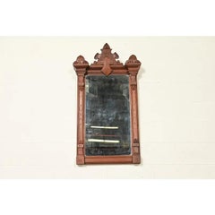 Herter Brothers Style Antique Victorian Carved Walnut Wall Mirror, Circa 1880s