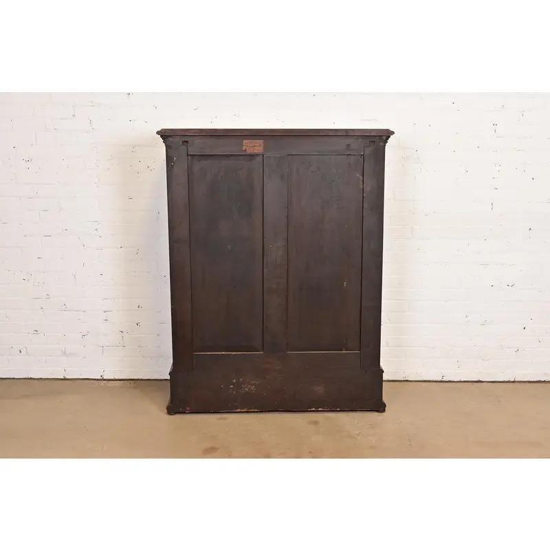 Herter Brothers Style Antique Victorian Glass Front Bookcase, Circa 1880s For Sale 7