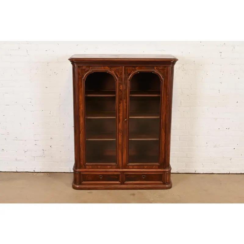 American Herter Brothers Style Antique Victorian Glass Front Bookcase, Circa 1880s For Sale