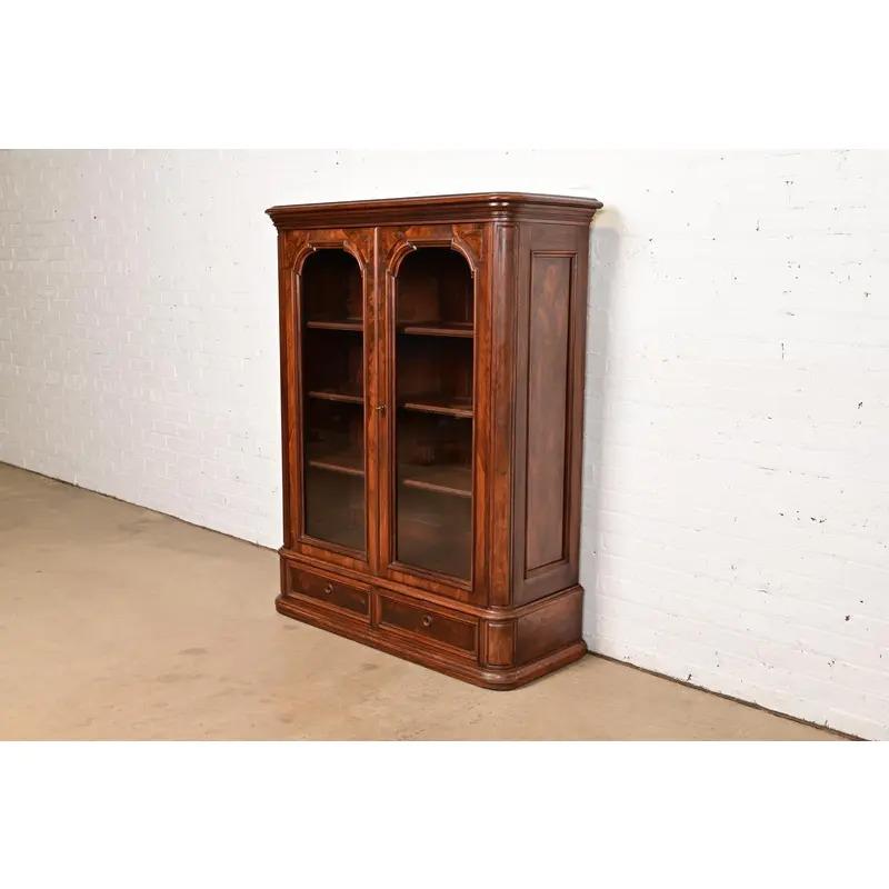 Herter Brothers Style Antique Victorian Glass Front Bookcase, Circa 1880s In Good Condition For Sale In South Bend, IN