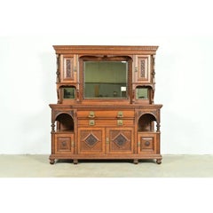 Herter Brothers Style Antique Victorian Oak Bar or Sideboard, Circa 1890s