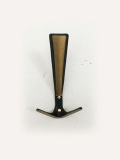 Hertha Baller Brass Wall Hooks Model 'Josefstadt' 10 Pieces Available