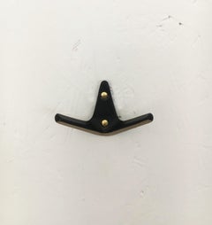 Hertha Baller Blackened Brass Wall Hooks Model 'Döbling' 8 Pieces Available