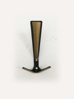 Hertha Baller Brass Wall Hooks Model 'Josefstadt' 8 Pieces Available