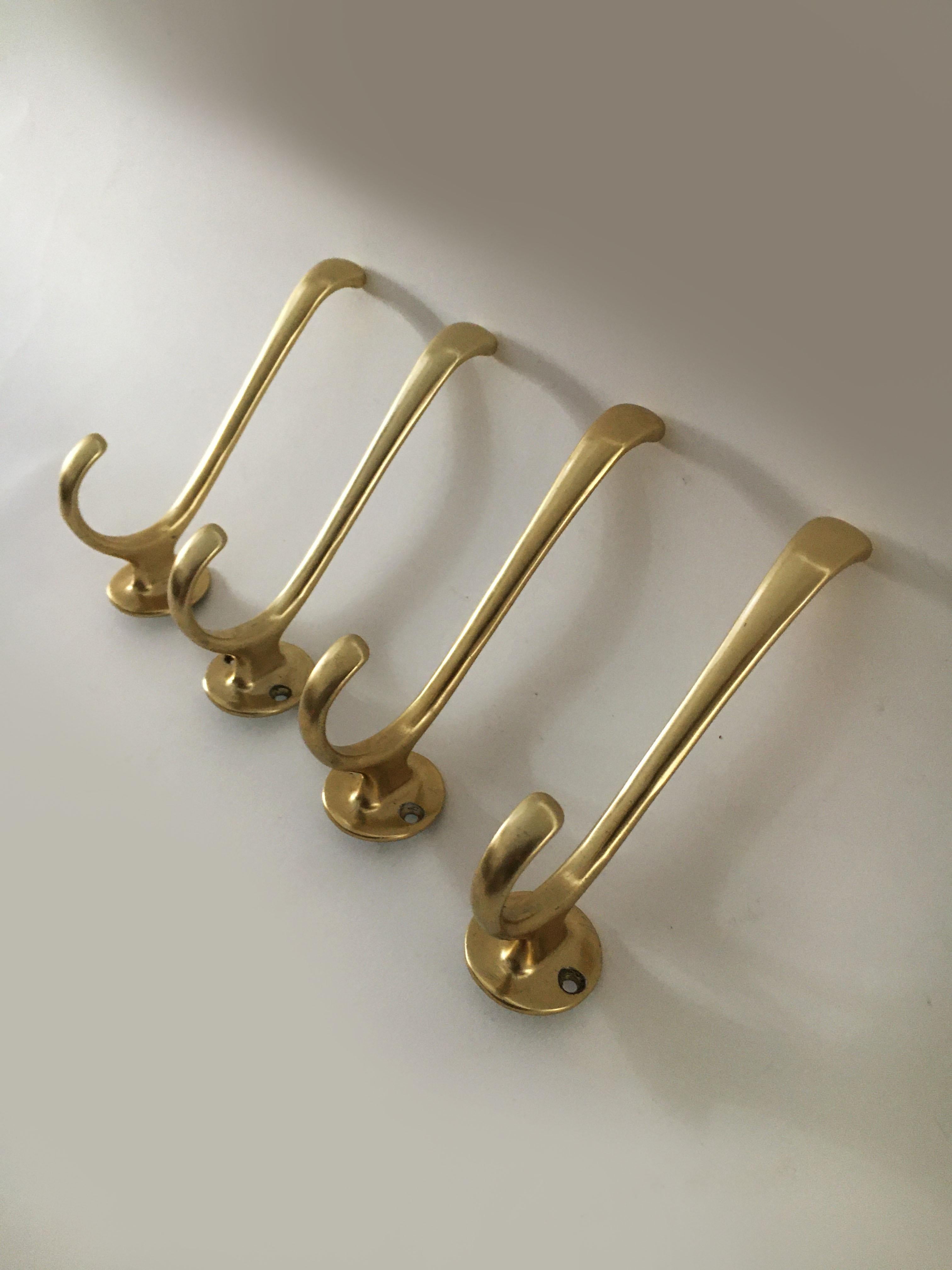 Hertha Baller Vintage Wall Hooks Model 'Bristol' Set of Four, Austria, 1950s In Good Condition In Vienna, AT