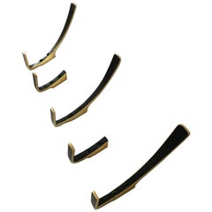 Hertha Baller Vintage Wall Hooks Model 
Hofburg
 Set of Five, Austria, 1950s