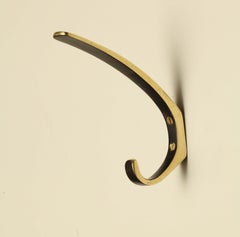 Hertha Baller6 Brass Wall Hooks Vienna 1950 with Fitting Brass Screws