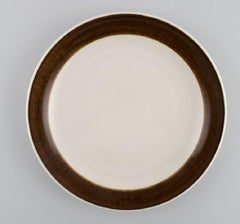 Hertha Bengtson for Rörstrand, Four Koka Dinner Plates in Stoneware