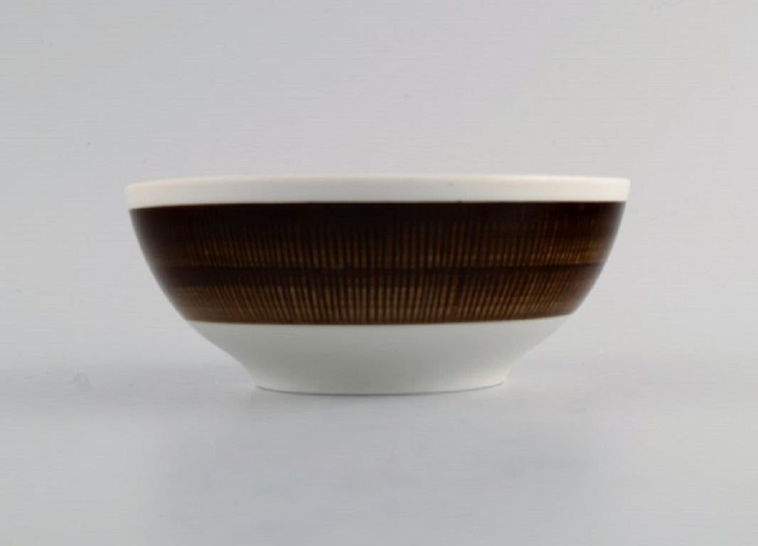 Scandinavian Modern Hertha Bengtson, for Rörstrand, Six Koka Bowls in Glazed Stoneware For Sale