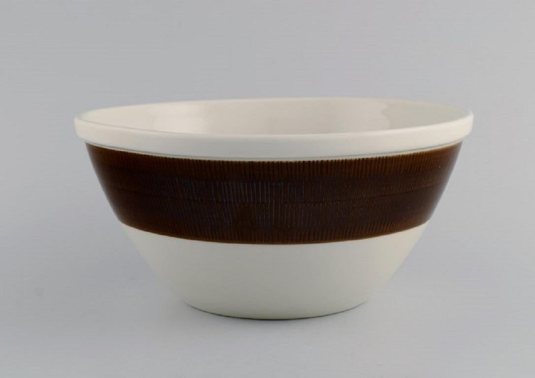 Scandinavian Modern Hertha Bengtson for Rörstrand, Three Koka Bowls in Glazed Stoneware For Sale