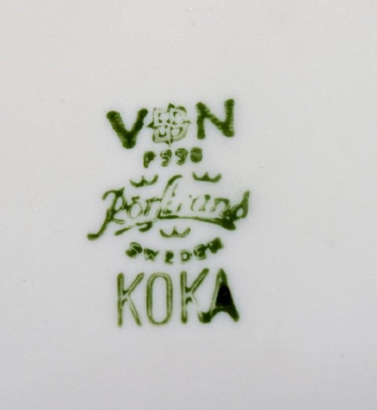 Swedish Hertha Bengtson for Rörstrand, Twelve Koka Cake Plates, 1960s For Sale
