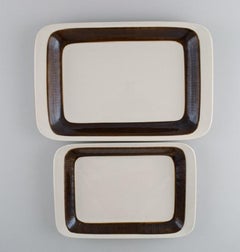 Hertha Bengtson for Rörstrand, Two Koka Serving Dishes in Stoneware