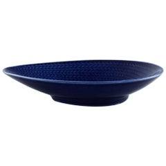 Hertha Bengtson for Rörstrand, "Blå eld" Bowl in Porcelain, 1960s