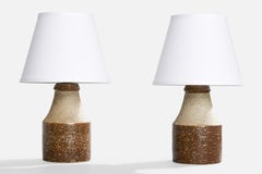 Hertha Bengtson, lampes de table, grès, Suède, années 1950