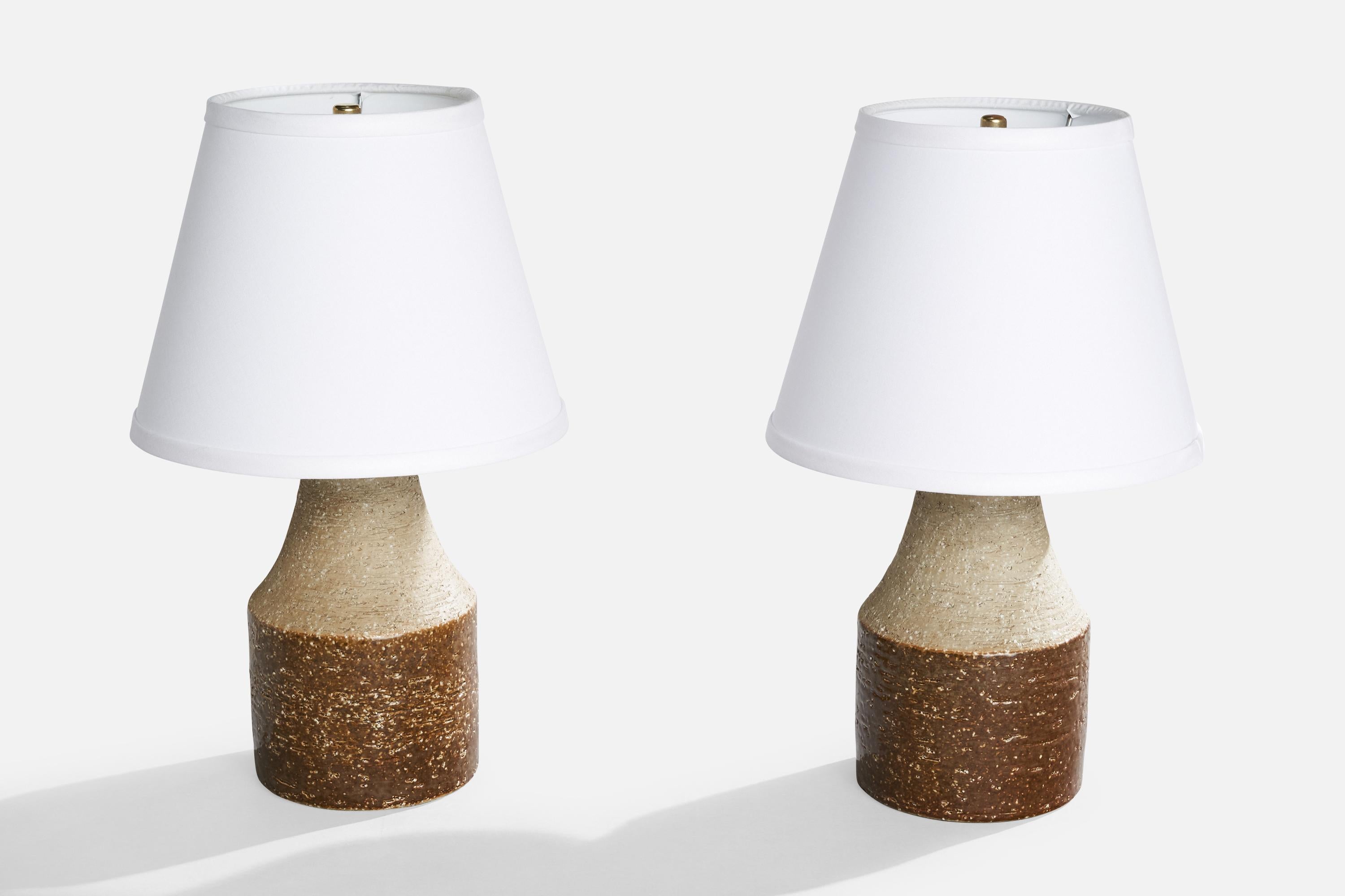 Scandinave moderne Hertha Bengtson, lampes de table, grès, Suède, années 1950 en vente