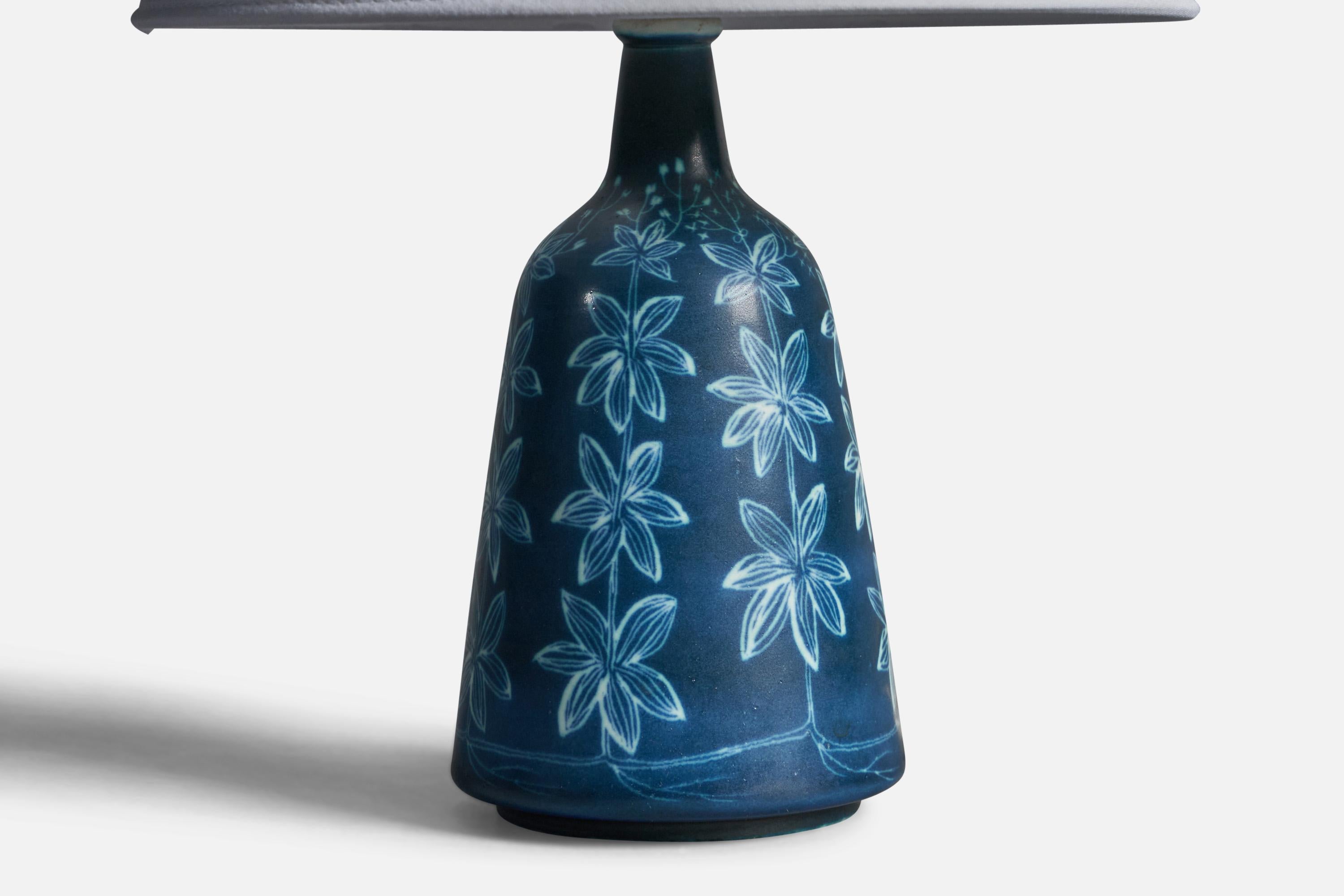 Swedish Hertha Bengtsson, Table Lamp, Stoneware, Sweden, 1950s For Sale