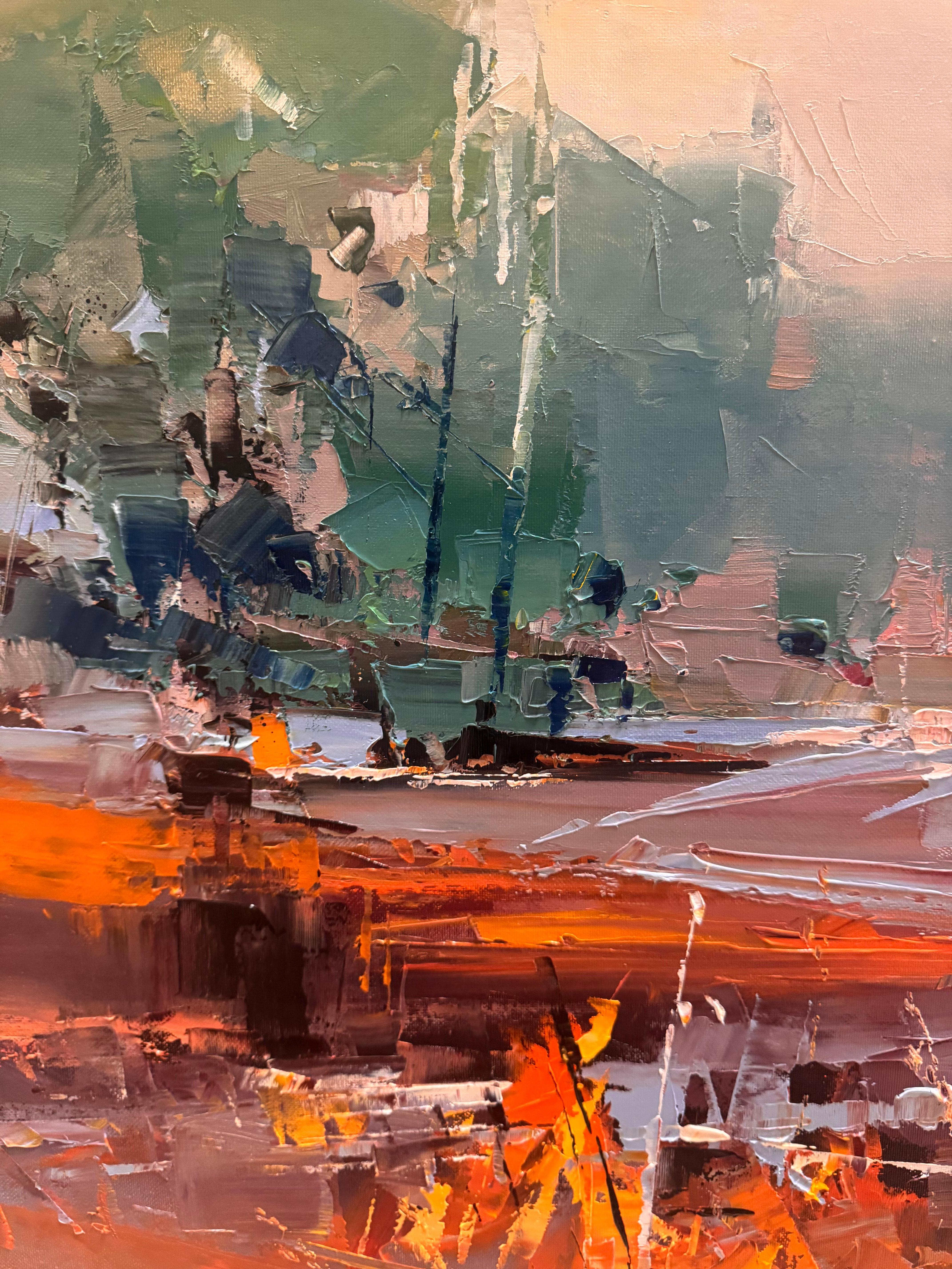 Wandernde Gewässer – Painting von Hervé Lenouvel