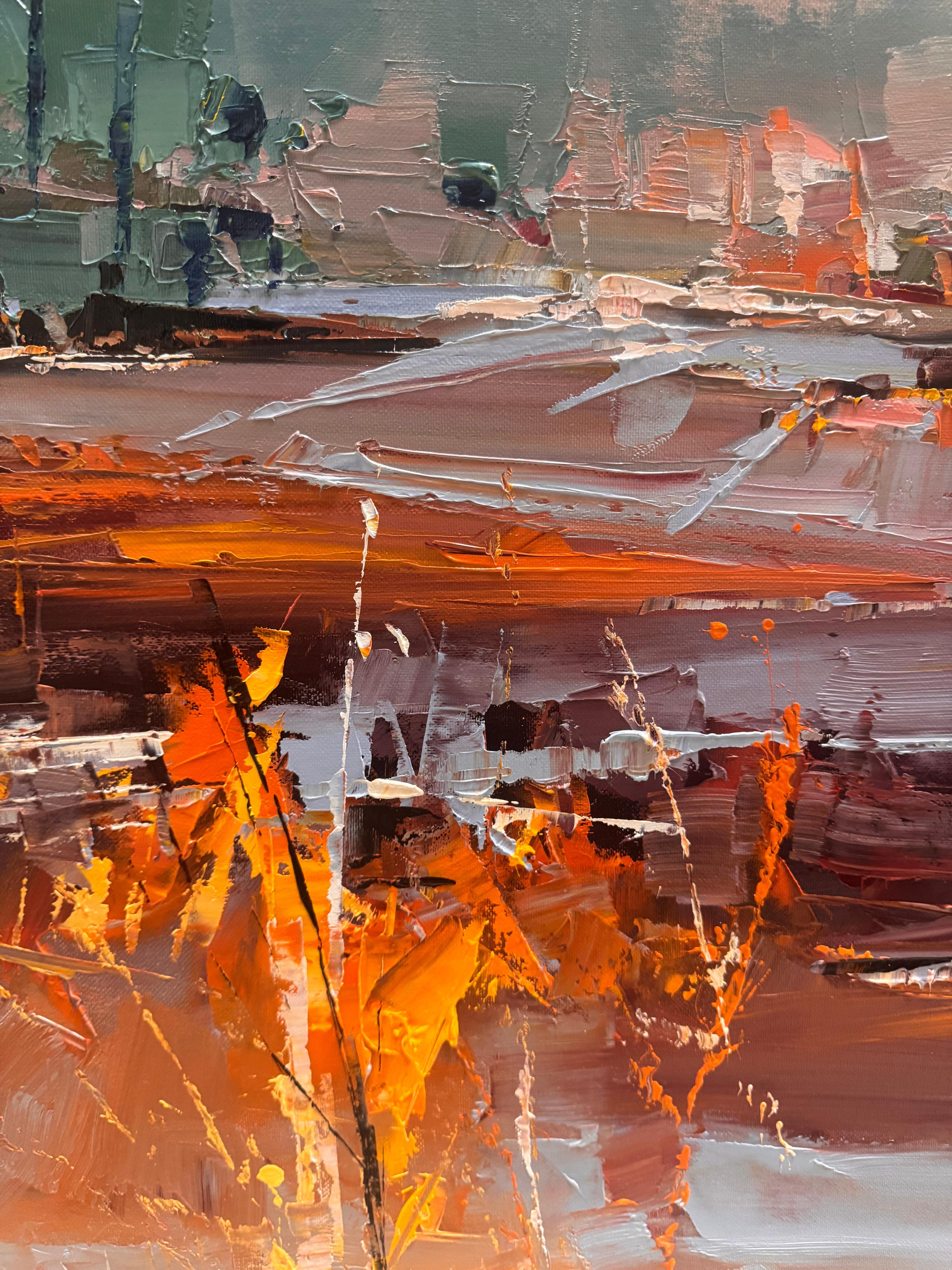 Wandernde Gewässer (Abstrakter Impressionismus), Painting, von Hervé Lenouvel