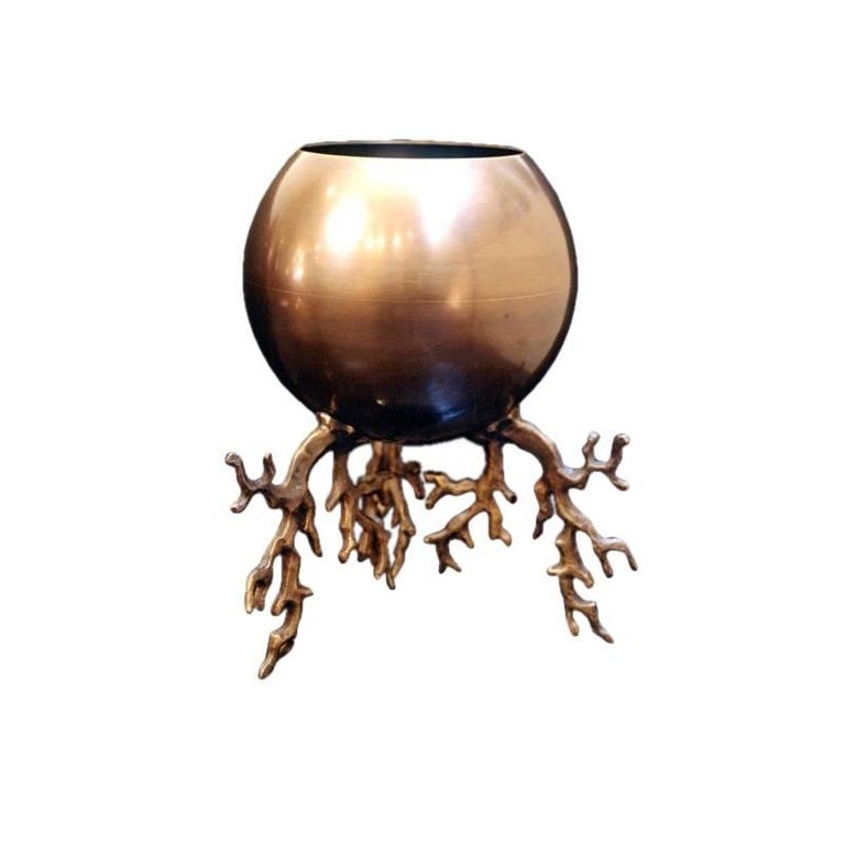 Bronze planter, new, originally designed in 2006, offered by Maison Gerard