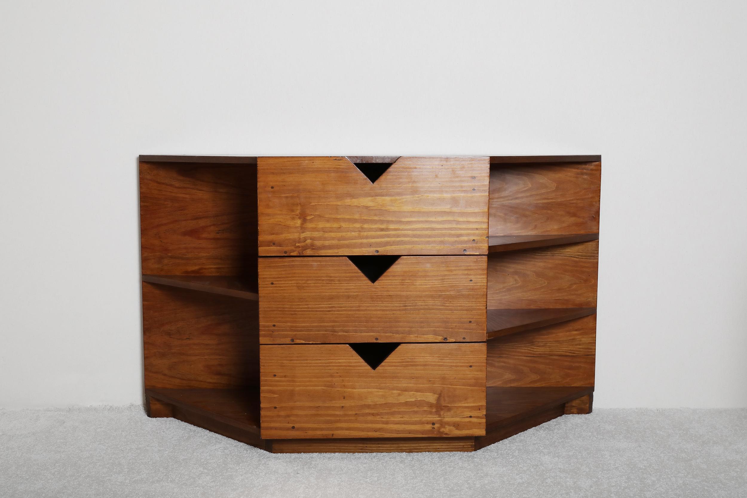 Late 20th Century Hervé Baley, Wooden Chest of Drawers, C. 1991-1996 For Sale