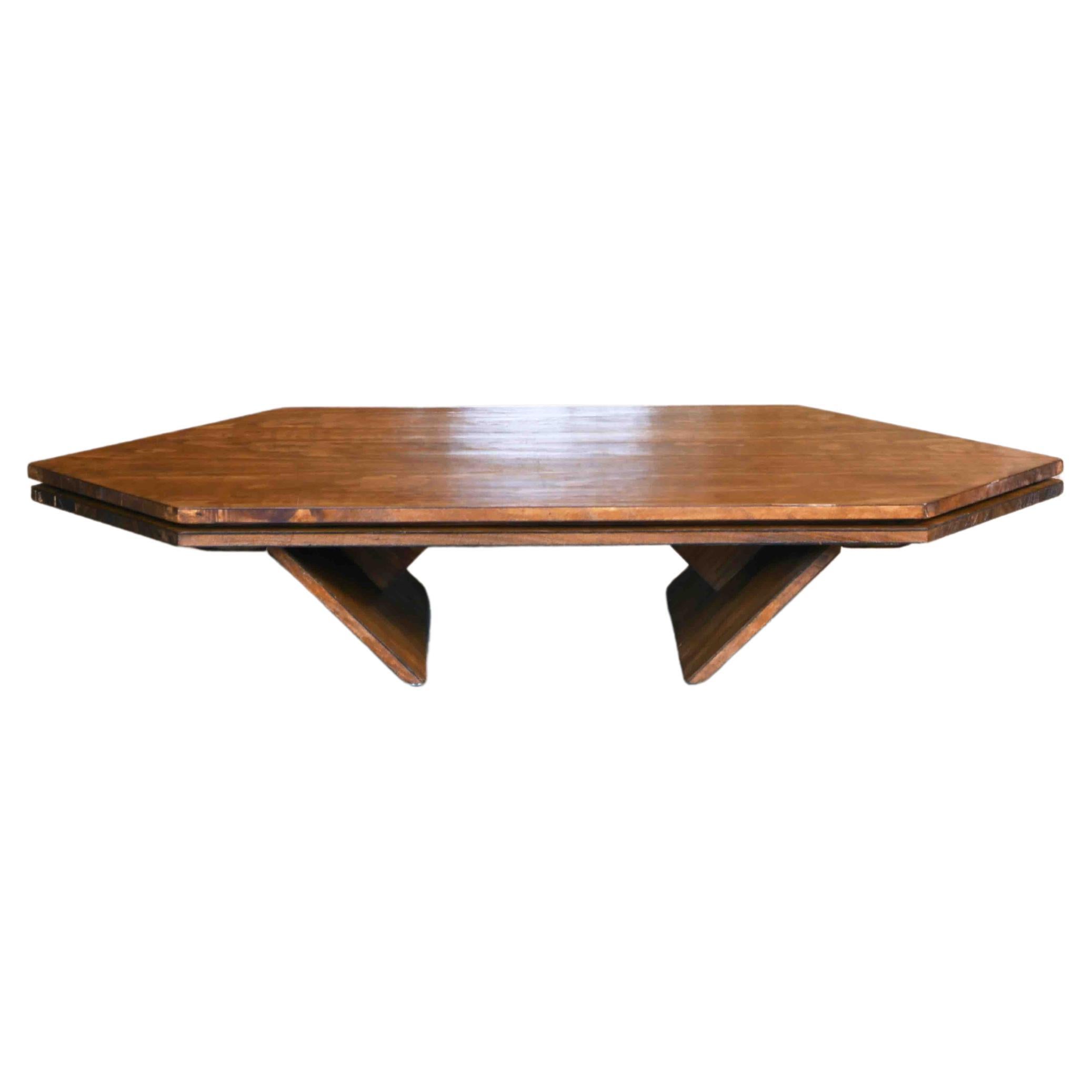 Hervé Baley, Wooden Coffee Table, C. 1991-1992 For Sale