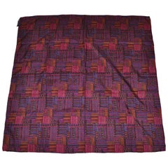 Herve Bernard Rich MultiColor Patchwork Silk Scarf