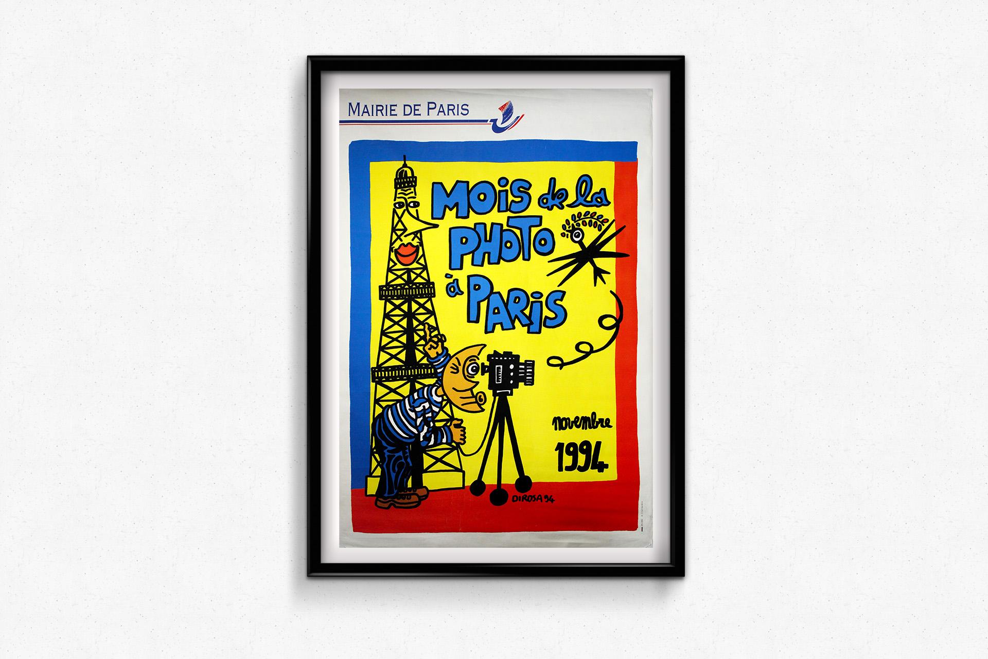 Original 1994 poster by Hervé Di Rosa for the - Month of Photography in Paris For Sale 3